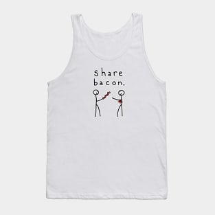 Stick Figures Share BACON Tank Top